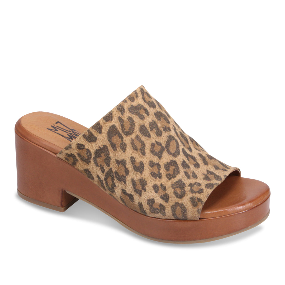 Gwen Leopard Heeled Slide