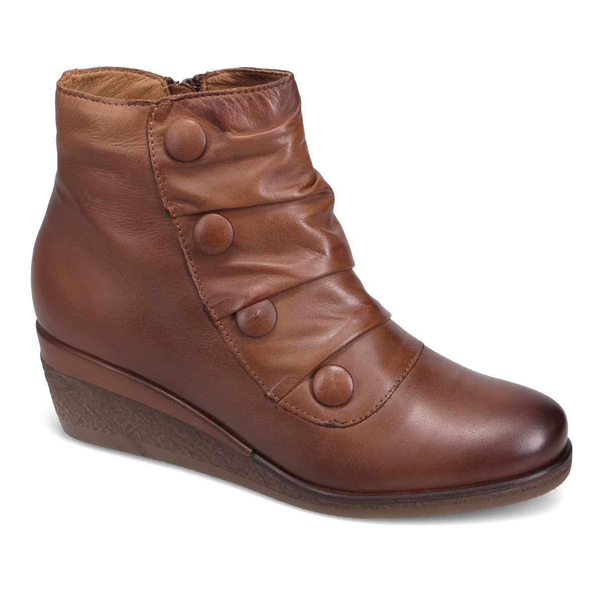 Leather wedge ankle boots online