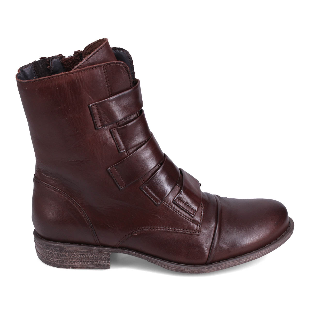 Brown leather clearance biker boots